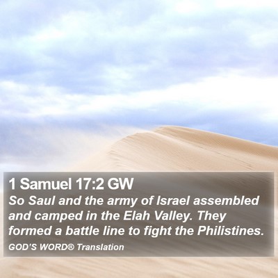 1 Samuel 17:2 GW Bible Verse Image