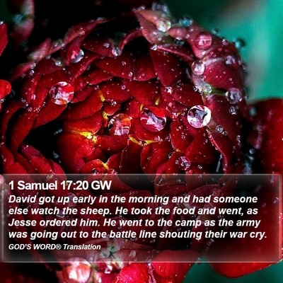 1 Samuel 17:20 GW Bible Verse Image