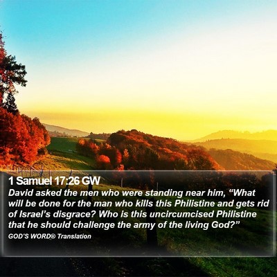 1 Samuel 17:26 GW Bible Verse Image