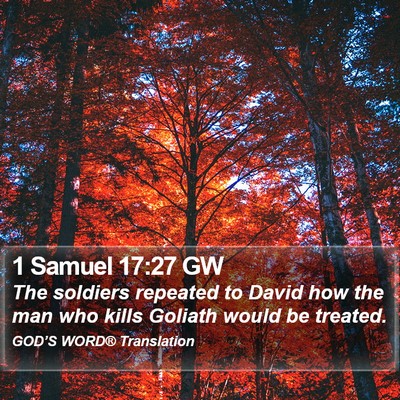 1 Samuel 17:27 GW Bible Verse Image