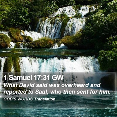 1 Samuel 17:31 GW Bible Verse Image