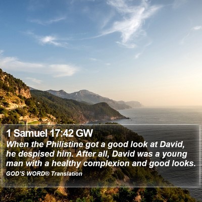 1 Samuel 17:42 GW Bible Verse Image