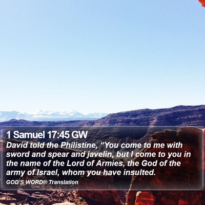 1 Samuel 17:45 GW Bible Verse Image
