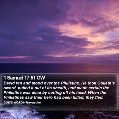1 Samuel 17:51 GW Bible Verse Image