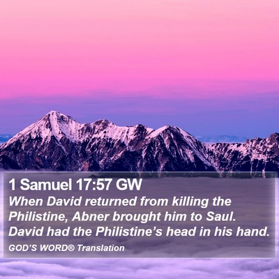 1 Samuel 17:57 GW Bible Verse Image