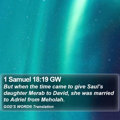 1 Samuel 18:19 GW Bible Verse Image