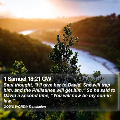 1 Samuel 18:21 GW Bible Verse Image