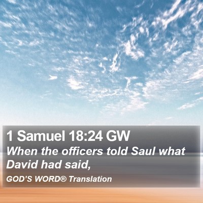 1 Samuel 18:24 GW Bible Verse Image