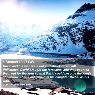 1 Samuel 18:27 GW Bible Verse Image
