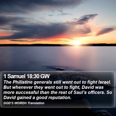1 Samuel 18:30 GW Bible Verse Image