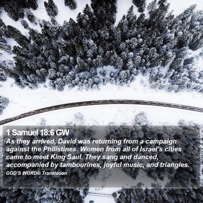 1 Samuel 18:6 GW Bible Verse Image
