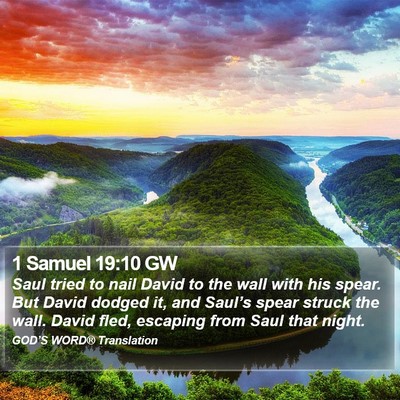 1 Samuel 19:10 GW Bible Verse Image