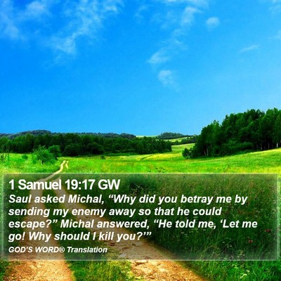 1 Samuel 19:17 GW Bible Verse Image