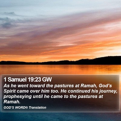 1 Samuel 19:23 GW Bible Verse Image