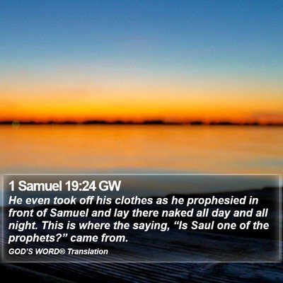 1 Samuel 19:24 GW Bible Verse Image