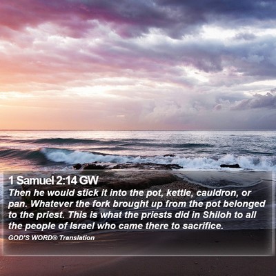 1 Samuel 2:14 GW Bible Verse Image