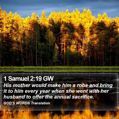 1 Samuel 2:19 GW Bible Verse Image