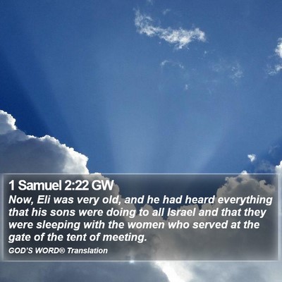 1 Samuel 2:22 GW Bible Verse Image