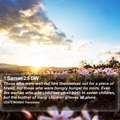 1 Samuel 2:5 GW Bible Verse Image