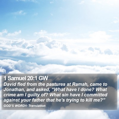 1 Samuel 20:1 GW Bible Verse Image