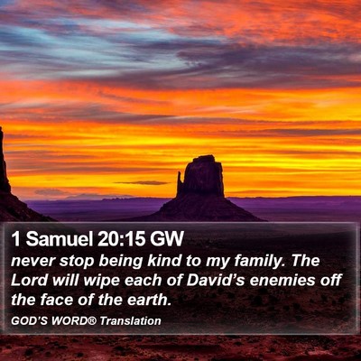 1 Samuel 20:15 GW Bible Verse Image