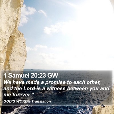 1 Samuel 20:23 GW Bible Verse Image