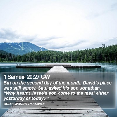 1 Samuel 20:27 GW Bible Verse Image