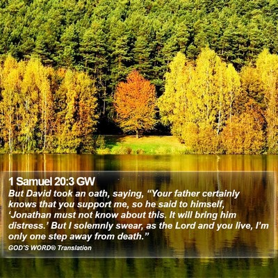 1 Samuel 20:3 GW Bible Verse Image