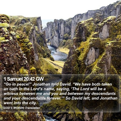 1 Samuel 20:42 GW Bible Verse Image