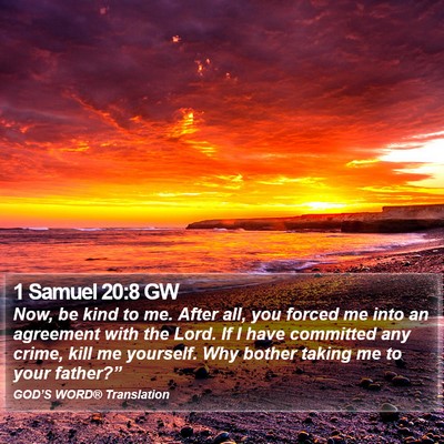1 Samuel 20:8 GW Bible Verse Image