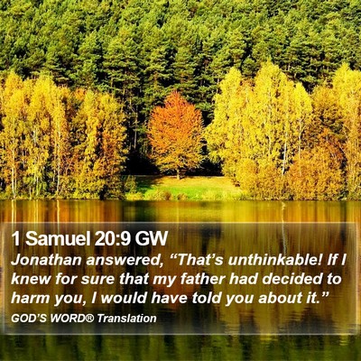 1 Samuel 20:9 GW Bible Verse Image