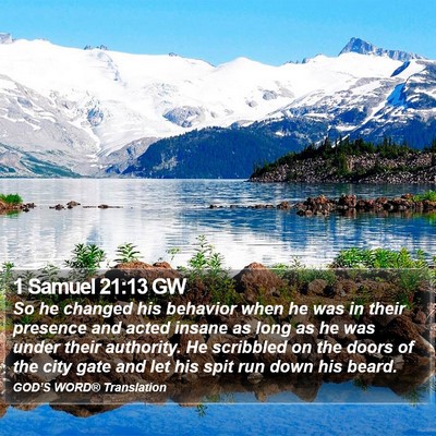 1 Samuel 21:13 GW Bible Verse Image