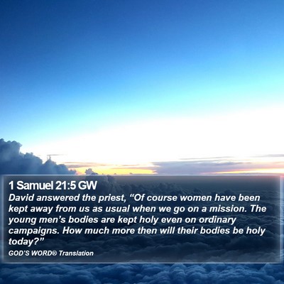 1 Samuel 21:5 GW Bible Verse Image