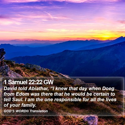 1 Samuel 22:22 GW Bible Verse Image