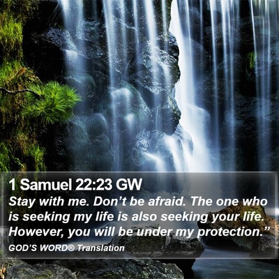 1 Samuel 22:23 GW Bible Verse Image