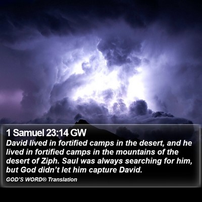 1 Samuel 23:14 GW Bible Verse Image