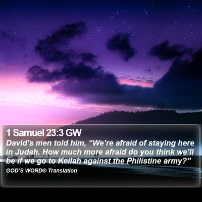 1 Samuel 23:3 GW Bible Verse Image