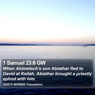 1 Samuel 23:6 GW Bible Verse Image
