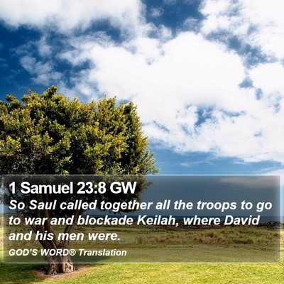 1 Samuel 23:8 GW Bible Verse Image