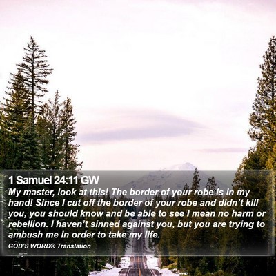1 Samuel 24:11 GW Bible Verse Image