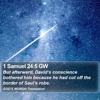 1 Samuel 24:5 GW Bible Verse Image