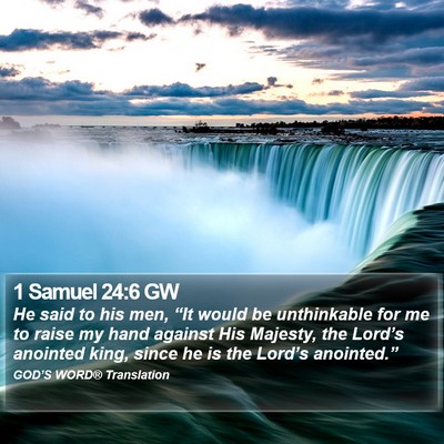 1 Samuel 24:6 GW Bible Verse Image