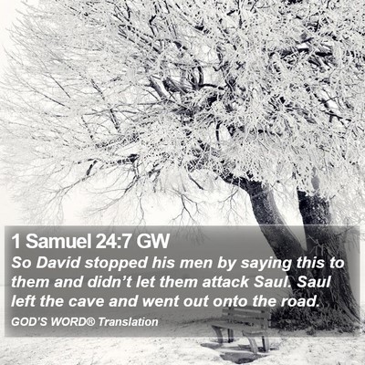 1 Samuel 24:7 GW Bible Verse Image