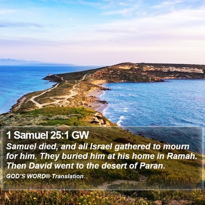 1 Samuel 25:1 GW Bible Verse Image