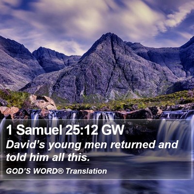 1 Samuel 25:12 GW Bible Verse Image