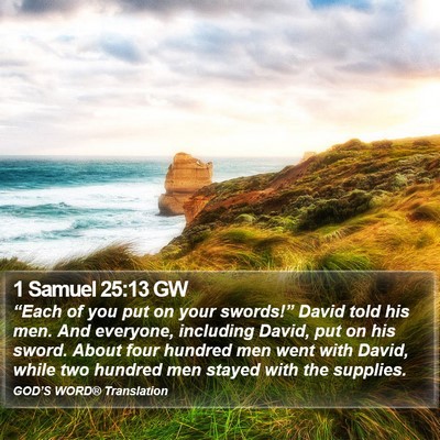 1 Samuel 25:13 GW Bible Verse Image