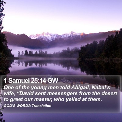 1 Samuel 25:14 GW Bible Verse Image