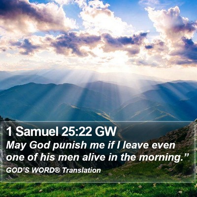1 Samuel 25:22 GW Bible Verse Image