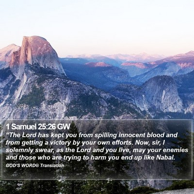 1 Samuel 25:26 GW Bible Verse Image