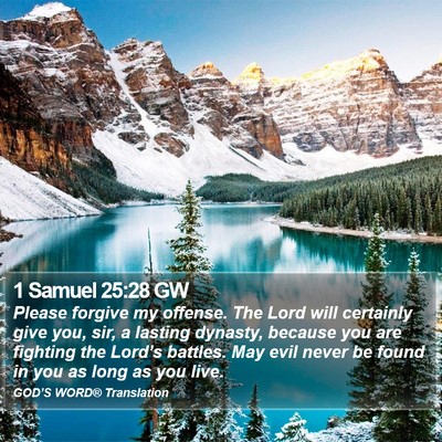1 Samuel 25:28 GW Bible Verse Image